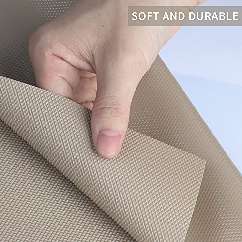 HooTown Khaki Kitchen Shelf Liner - Non-Adhesive 11.8" x 59"