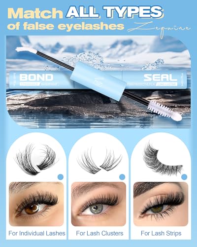 Zegaine 2-in-1 Lash Bond and Seal White Clear Eyelash Cluster Glue