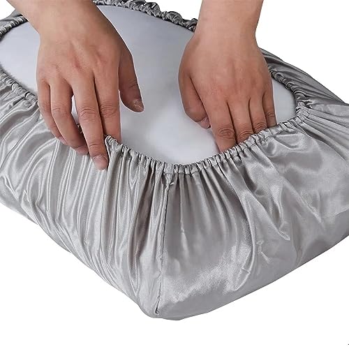 Silk Satin Pillowcases 2-Pack for Hair and Skin - Travel & DIY Sublimation Grey