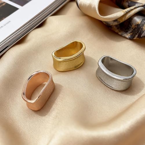 Hujnagh 3-Piece Adjustable Scarf Ring Set Mixed Color Fashion Clip