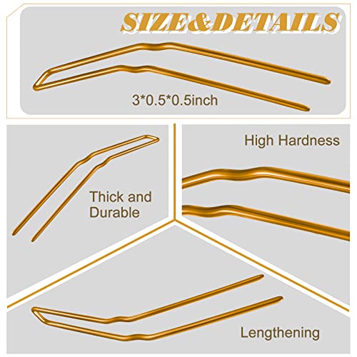 MTLEE 24 Pcs U Shaped Hair Pins Metal Updo Hair Forks for Buns