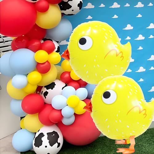 Enimapod 2pcs Yellow Walking Chicken Balloons, 16x18in