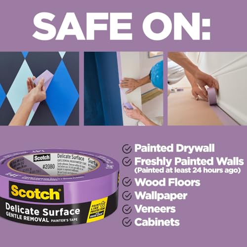 Scotch Delicate Surface Painter's Tape - 1 Inch Wide, 60 Yards