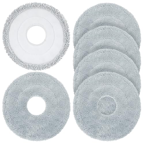 6-Pack Replacement Mop Pads for Dreame, Roborock, and Ecovacs Robot Vacuums