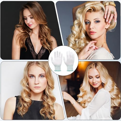 Exircy Heat Resistant Styling Gloves 4 Pcs for Hair Curling and Flat Irons