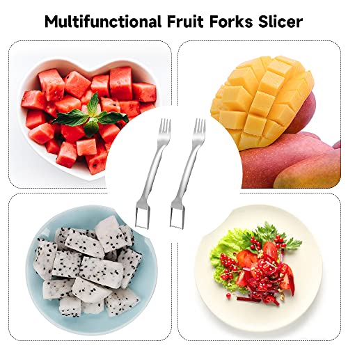 2-in-1 Stainless Steel Watermelon Cutter & Fork Tool
