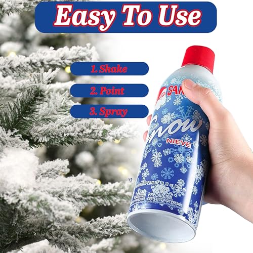 Artificial Snow Spray for Christmas Decorations 2 Pack - Winter Scene Effect