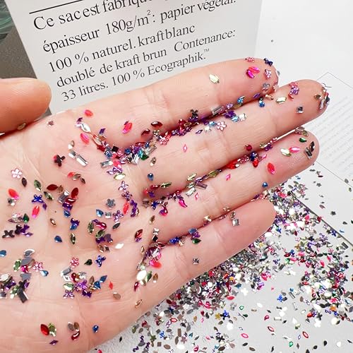 5000Pcs Colorful Mini Nail Rhinestones Flat Back Crystal Charms