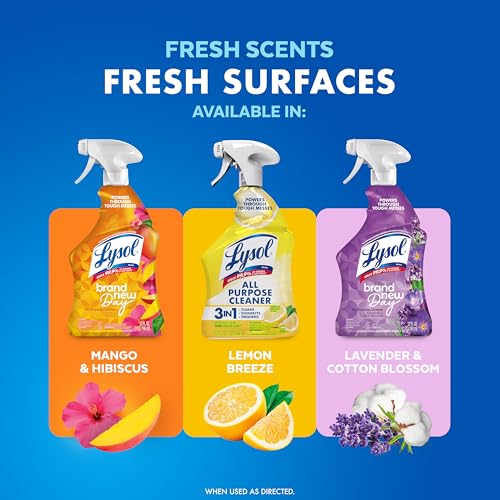 Lysol All Purpose Disinfectant Spray Lemon Breeze 32oz Pack of 2