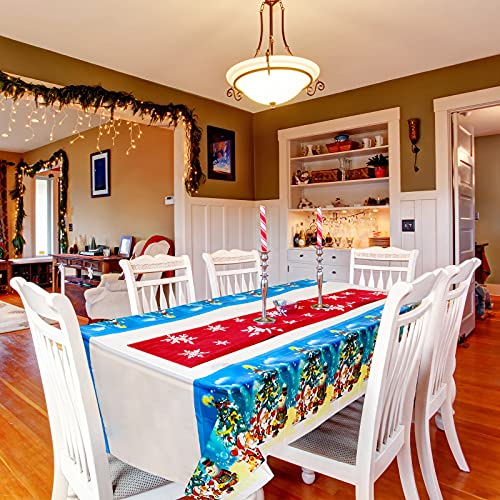 Christmas Disposable Tablecloth Set - 6 Styles 42.5x70 Inches Plastic Covers