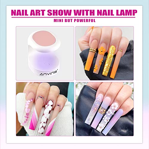 ANYINS 16W Portable Mini UV LED Nail Lamp for Gel Polish & Quick Repairs