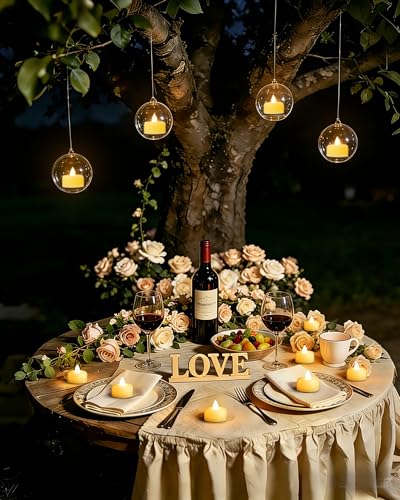 Raycare 12 Pack Flameless LED Tea Light Candles - Long Lasting & Safe