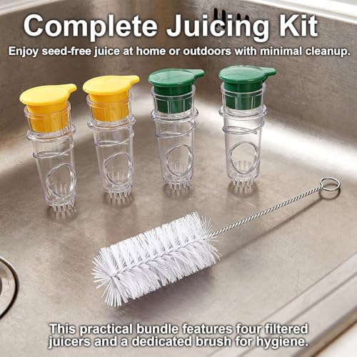 Hubaltuye 4-Pack Lemon Squeezer Manual Citrus Press with Cleaning Brush