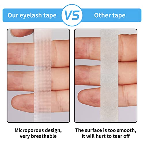Kirecoo 6 Rolls Breathable PE Eyelash Extension Tape Transparent