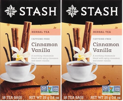 Caffeine Free Herbal Tea - Stash Tea Cinnamon Vanilla, 36 Count