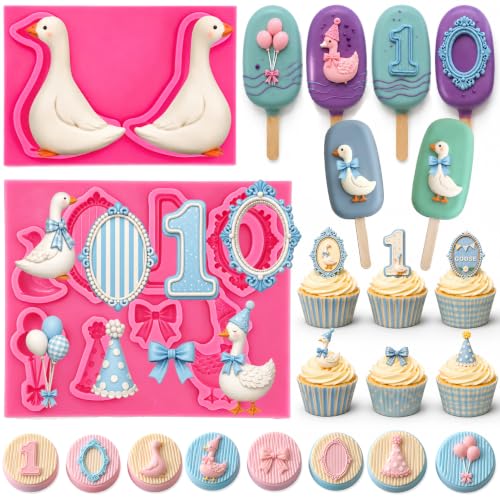 Kitchcozy Goose Silicone Fondant Mold - First Birthday Cake Decoration