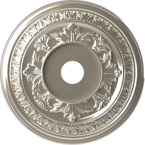 Ekena Millwork 22" PVC Ceiling Medallion in Bright Chrome