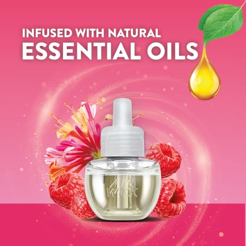 Air Wick Plug-In Scented Oil Refills - Lush Honeysuckle & Raspberry, 6 Count