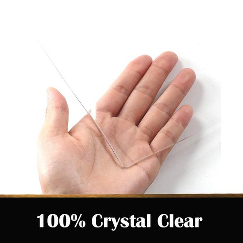 42x60 Inch Clear Plastic Table Protector Dining Tablelcloth Vinyl Desk Topper Pad Mat Wooden Furniture Dressing Cabinet Glass End Side PVC Table Cloth Countertop Cover Cutting Wipeable Rectangular