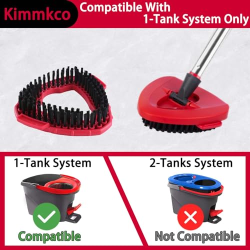 2-Pack Spin Mop Replacement Scrub Brush Head for O-Cedar EasyWring