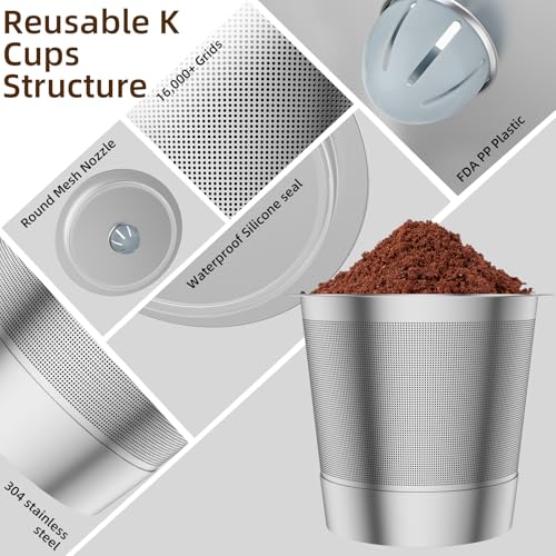 Vibement 2 Pack Reusable Stainless Steel K Cup Coffee Pods for Keurig 1.0 & 2.0