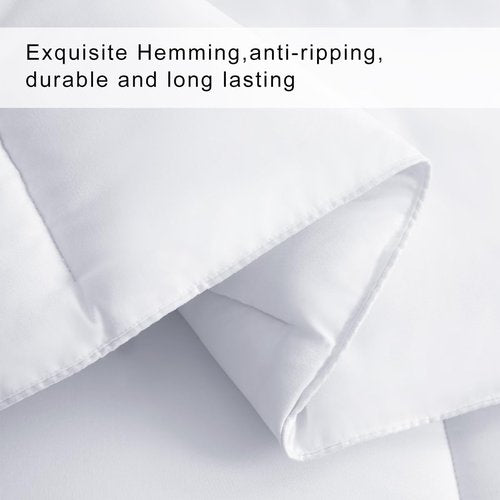 COHOME King Size Cooling Comforter - Luxury All-Season Quilted Down Alternative Duvet Insert | Breathable & Reversible - White 92 x 102 Inches