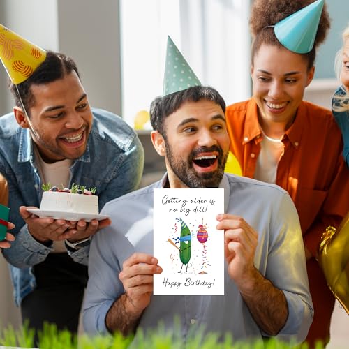 Funny Pickle Birthday Card - Getting Older is a Big Dill Greeting Card