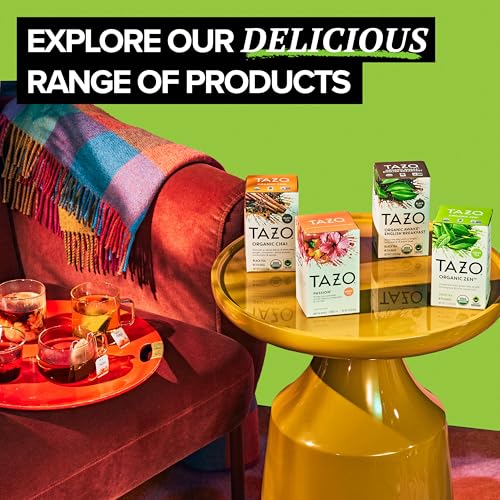 TAZO Organic Zen Green Tea Bags - Caffeine Free, 16 Count (Pack of 12)
