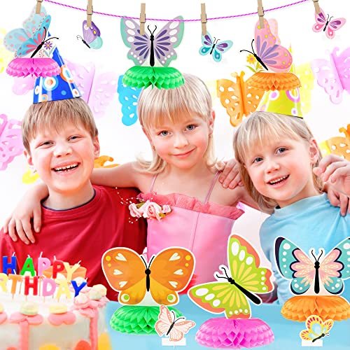 12Pcs Butterfly Honeycomb Centerpieces for Spring Parties