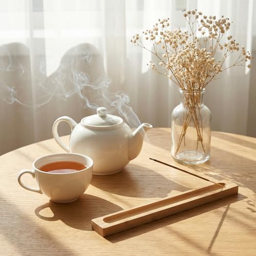 Natural Bamboo Incense Holder Set for Sticks - 2 PCS