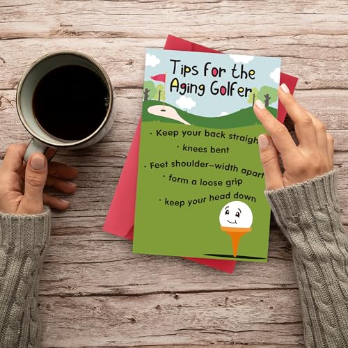Funny Golf Birthday Card for Men & Women - Unique Gift for Golfers