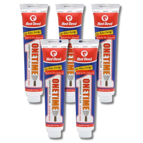 Red Devil ONETIME Lightweight Spackling, 6 Oz Squeeze Tube - 5 Pack