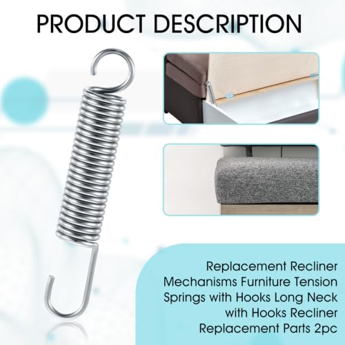 Mabor 3.5-Inch Recliner Replacement Springs, 2-Piece Steel Extension Set