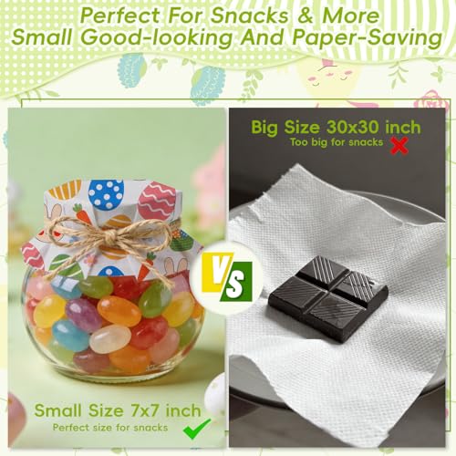 100Pcs 7x7 Inch Greaseproof Wax Paper Sheets for Food Wrapping