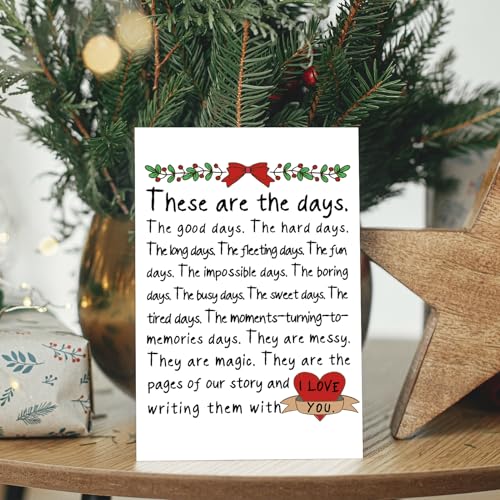 Romantic Christmas Card for Couples - Heartfelt Holiday Greeting