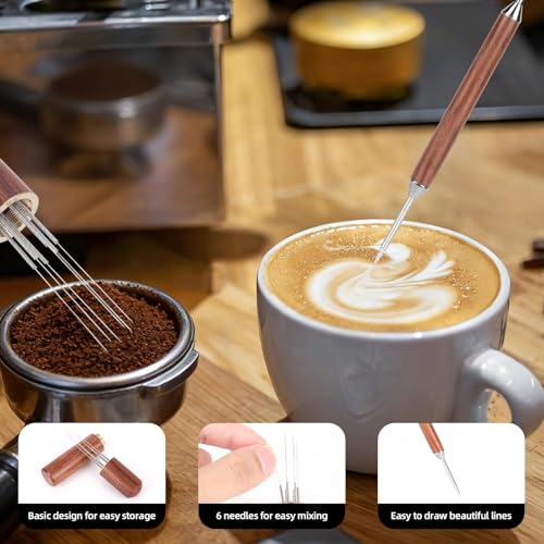 Professional Latte Art Pen & 6-Needle Espresso Stirrer Set