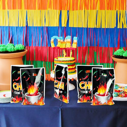 50 Pack Chili Fire Party Favor Bags - Fiesta & Contest Supplies