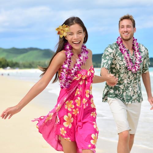 3 Pcs Hawaiian Flower Hair Clips Tropical Orchid Hair Barrettes