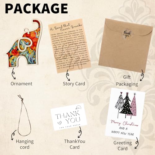 Friendship Elephant Ornament with Story Card - Meaningful Gift for Sisters