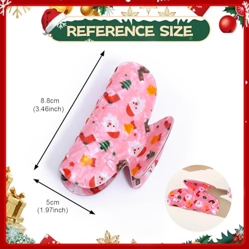 Christmas Hair Claw Clip Cute Santa Claus Acrylic Hair Clamp