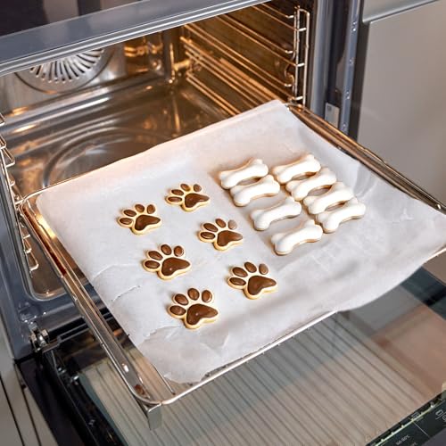 6-Piece Stainless Steel Dog Bone and Paw Print Cookie Cutter Set