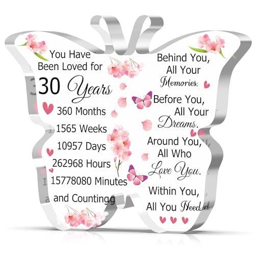 30th Birthday Acrylic Desk Sign for Women - Unique Gift Idea