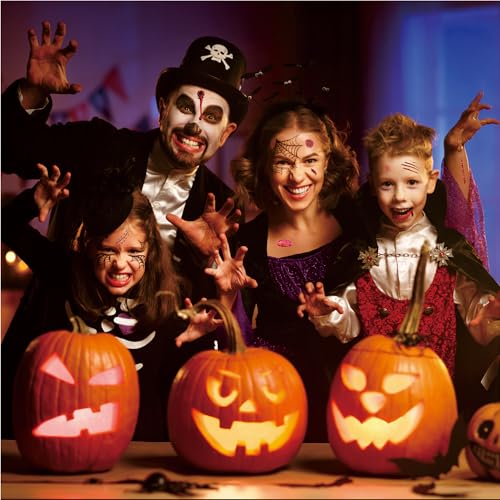 Halloween Temporary Scar Tattoos Waterproof Zombie Makeup Stickers 20 Sheets