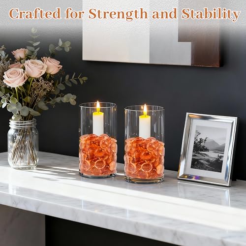 Orange Glass Marbles 0.97 lb - Decorative Vase Filler & Crafts