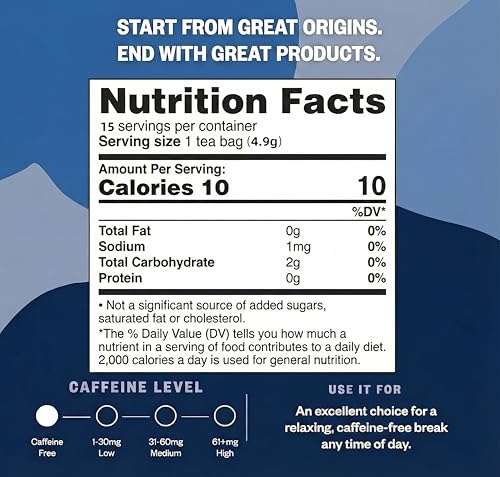 Herblight Valerian Root Tea - Caffeine-Free Sleep Tea, 25 Count