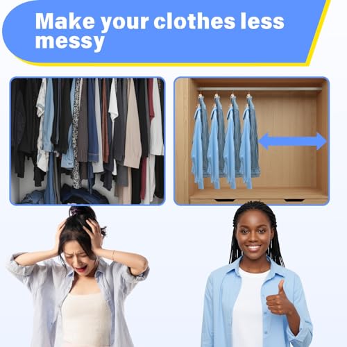 100 Heavy Duty Hanger Connector Hooks - Space-Saving Closet Organizers