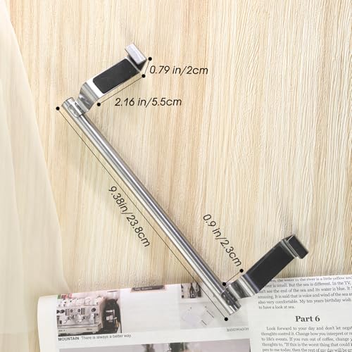 Mziart 9-Inch Over-the-Cabinet Door Towel Bar - 2 Pack Stainless Steel Rack