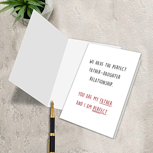 Funny Father's Day Card for Dad from Daughter - Humorous 8" x 5.3"