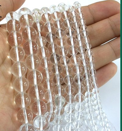Natural Clear Transparent Crystal Round Loose Beads 4mm for Jewelry Making