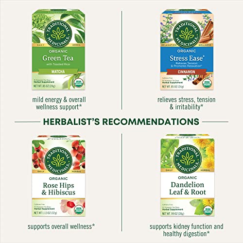 Traditional Medicinals Organic Hawthorn & Hibiscus Tea, 32 Tea Bags